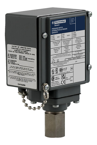 9012GCW2 - Pressure switch 9012G, adjustable scale, 2