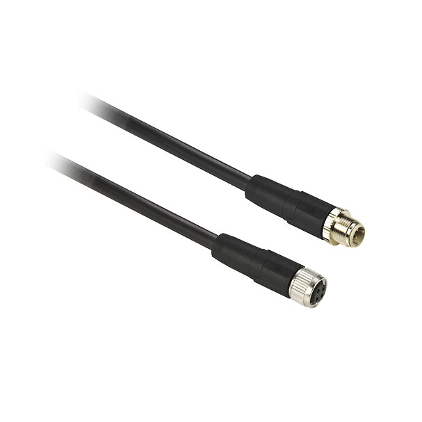XZCRTPA8 - Jumper cable - male/female M8 - cable 2580 mm